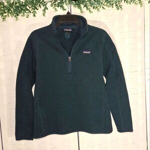 Patagonia Better Sweater 1/4 Zip Up Fleece In Green Color